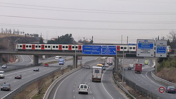 El tram de l'AP-7 que passa per la ciutat ha estat repavimentat / Font: Trens.cat