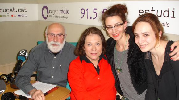 Eduard Jener, Merc Arnega, Gisela Figueras i Marta Uxan a l'estudi Ramon Barnils