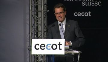 Artur Mas, durant el seu discurs als premis de Cecot