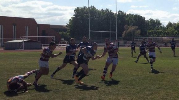 Imatge del partit entre Rugby Sant Cugat i l'Alcobendas