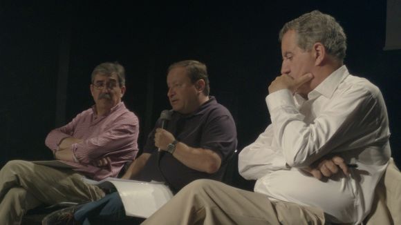 D'esquerra a dreta, Xavier Barbany, Ramon Obach i Jaume Massanés