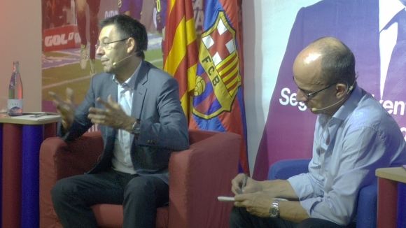 Josep Maria Bartomeu s'ha acompanyat per Jordi Cardoner
