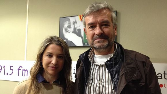 Pere Xercavins amb Berta Srrias a l'espai 'Activitat Sant Cugat'
