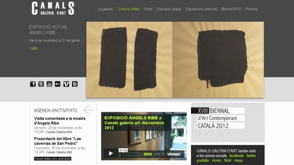 La pgina web ofereix tot el contigut de la galeria