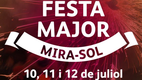 Detall del cartell promocional de la Festa Major de Mira-sol