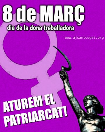 Cartell de l'AJSC en motiu del dia de la Dona Treballadora