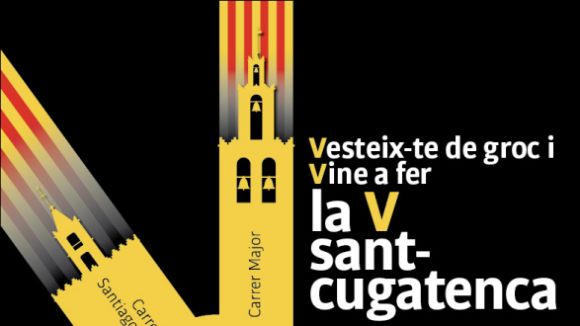 Detall del cartell de la V santcugatenca / Foto: assemblea.cat