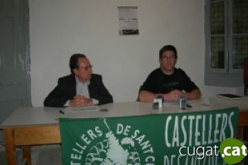 El president de la junta de Castellers i el cap de colla