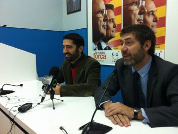 Pere Casajoana, a la dreta, amb Jordi Puigner