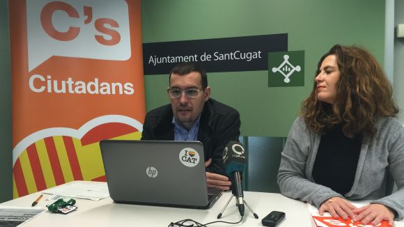 Sergio Blázquez i Munia Fernández-Jordán durant la roda de premsa