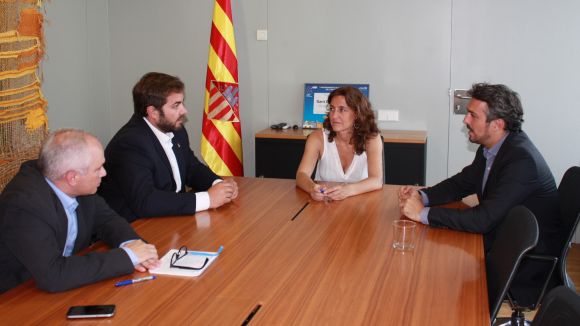 Imatge de la reuni mantinguda entre Merc Conesa i Carles Combarros / Font: Localpress