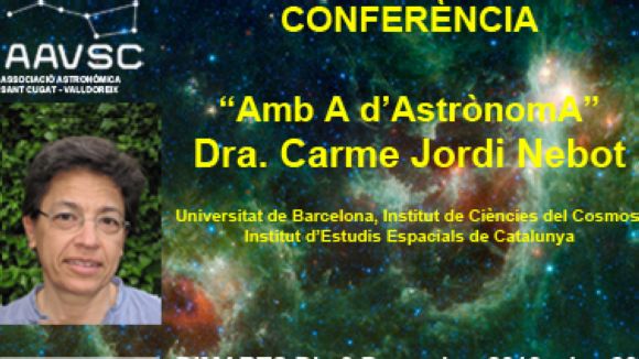 Conferncia de l'astrnoma Carme Jordi. / Font: AASCV