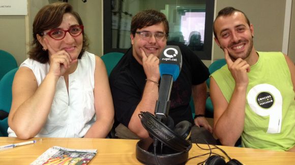 D'esquerra a dreta: Eva Tataret (Coordinadora Entremesos cultura popular i tradicional catalana), David Lerin (Diables) i Xavier Manyoses (Batuescola)