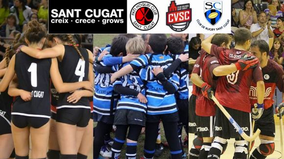 Imatge dels tres clubs que formen SantCugatCreix