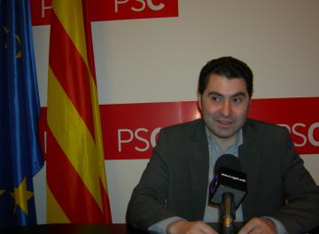 El primer secretari del PSC, Ferran Villaseor, en roda de premsa