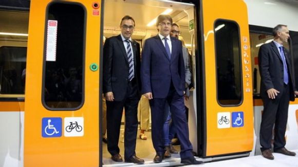 El president Puigdemont i el conseller Rull, en la inauguraci d'aquest dilluns / Foto: ACN