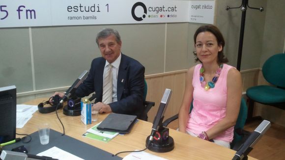 President (Laurence) i directora (Sara) del Fons Nacional Jueu per a l'Estat espanyol