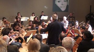 Moment de l'assaig de l'Orquestra Simfònica de Sant Cugat