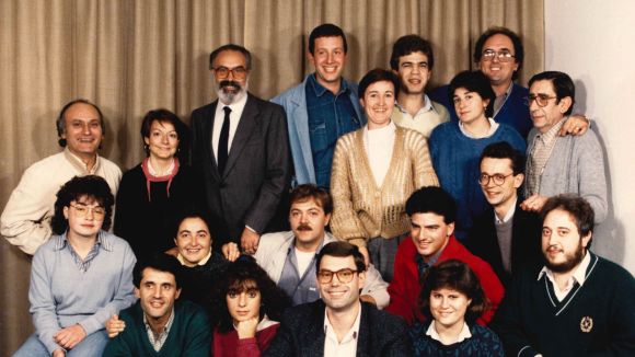 El darrer equip de Radio Sant Cugat (1985) abans del tancament provisional