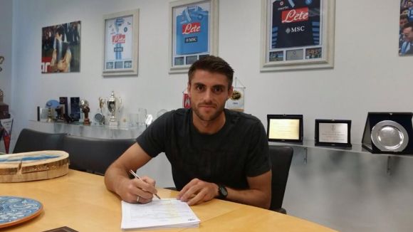 David Lpez signa el contracte amb el Npols / Font: SSC Napoli