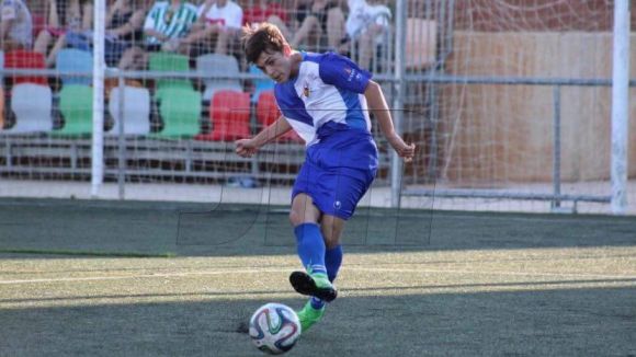 Pol Monells ha debutat a Tercera Divisi amb el Sabadell B davant el Jpiter / Font: Jordimele.com