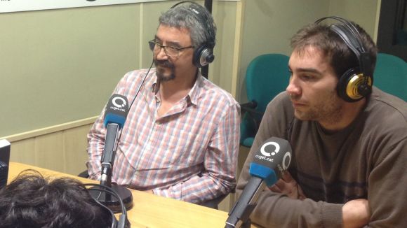 ngel Ruiz i Fernando Echevarra, al l'estudi Ramon Barnils
