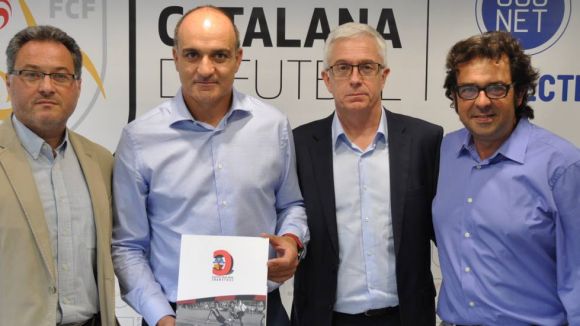 El SantCu ha presentat els actes del centenari a la federaci catalana de futbol / Font: Fcf.cat