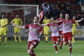 Celebració del segon gol que dóna la permanència al Girona / Font: Diari de Girona