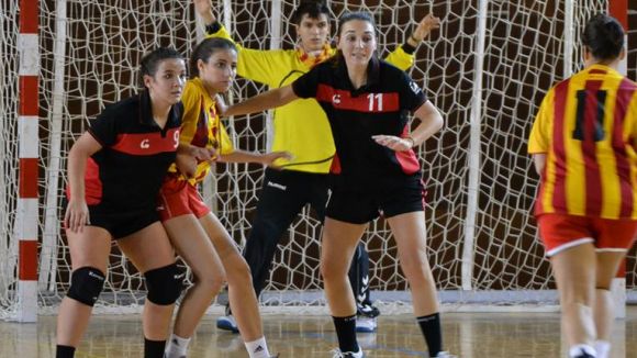 Imatge del partit d'anada entre l'Handbol Sant Cugat i el Gav B / Font: Handbol Sant Cugat