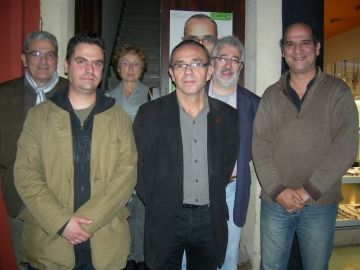 Joan Calderon, Joan Coscubiela i Xavier Boix, a la primera fila