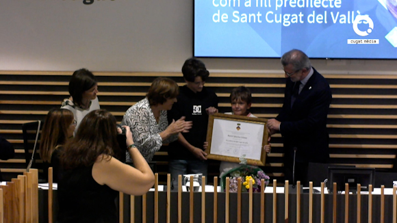 Ple extraordinari. Nomenament, a ttol pstum, de Manel Snchez com a  Fill Predilecte de Sant Cugat