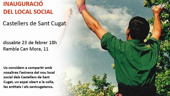 Imatge de la invitaci a la inaugiraci / Font: Castellers de Sant Cugat