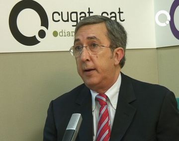 Jordi Carreras, durant l'entrevista a Cugat rdio