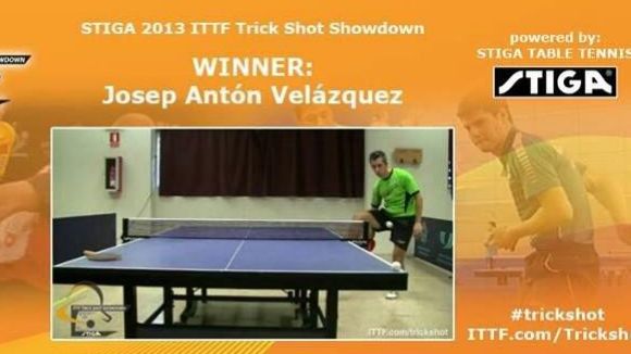 Josep Anmtn ha guanyat el concurs mundial de cops genials / Font: ITTF