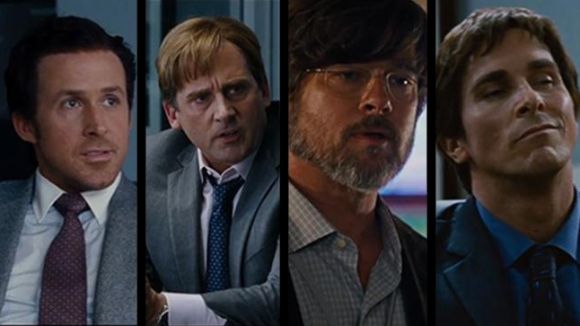 Ryan Gosling, Steve Carrell, Brad Pitt i Christian Bale, protagonista de 'La gran apuesta'