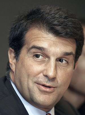 El president del F.C. Barcelona, Joan Laporta