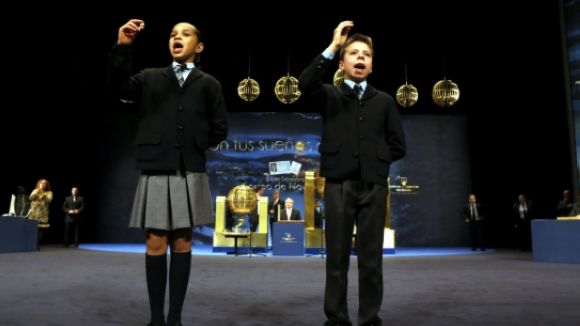 Els nens de Sant Ildelfons, encarregats de cantar la Loteria de Nadal espanyola / Foto: ACN