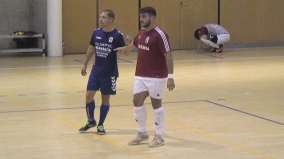 Manel Rion ha estat un dels protagonistes del partit amb dos gols i una gran actuaci personal