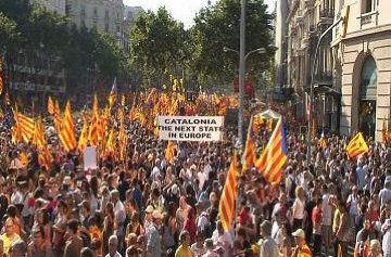 Al voltant d'un mili de persones es van manifestar a Barcelona el 10-J