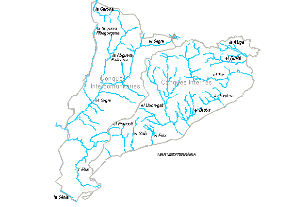 Mapa de les conques catalanes