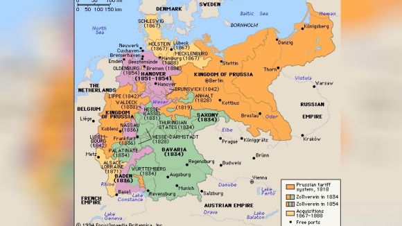 Mapa de la unificaci alemanya / Foto: Blogs.sapiens.cat