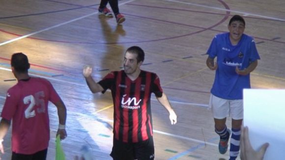 Imatge de l'ltim gol de Marc Casas amb el FS Sant Cugat