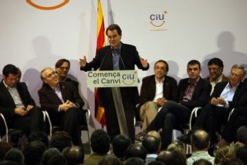 El president de CiU, Artur Mas, durant l'acte