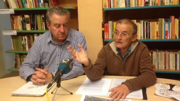 Massanés i Sánchez en la presentació de la proposta de moció conjunta contra l'abocador de Can Fatjó