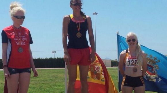 Meritxell Play guanyant el campionat d'Espanya/ Foto: Club Muntanyenc Sant Cugat