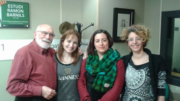 Eduard Jener, Marta Uxan, Vera Giró i Gisela Figueres, a l'estudi Ramon Barnils de Cugat.cat