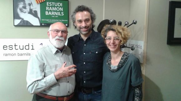 Eduard Jener, Toni Marsol i Gisela Figueras a l'estudi Ramon Barnils de Cugat.cat