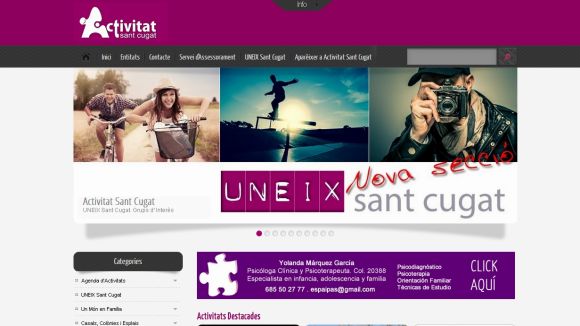 Nova web d'Activitat Sant Cugat / Foto: Activitatsantcugat.com