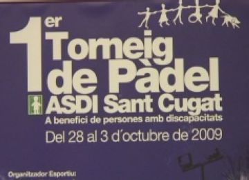 El cartell del 1er Torneig de Pàdel ASDI Sant Cugat