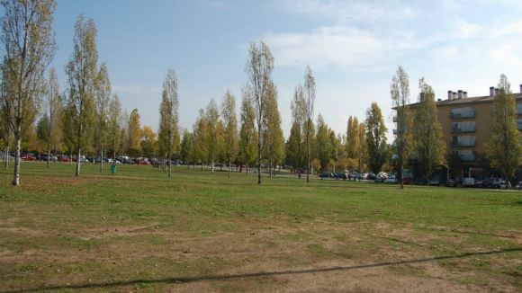 El laberint es construir al parc de Can Vernet / Foto: Google Maps